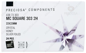 PRECIOSA Square 2H 22x22 crystal S Hon factory pack