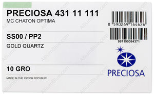 PRECIOSA Chaton MAXIMA pp2 g.quartz DF factory pack