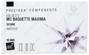 PRECIOSA Baguette MXM 3x2 amethyst DF factory pack