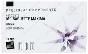 PRECIOSA Baguette MXM 3x2 aqua Bo DF factory pack