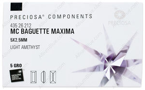 PRECIOSA Baguette MXM 5x2.5 lt.ameth DF factory pack