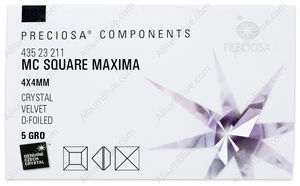 PRECIOSA Square MXM 4x4 crystal DF Vel factory pack