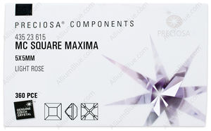 PRECIOSA Square MXM 5x5 lt.rose DF factory pack