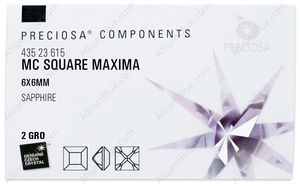 PRECIOSA Square MXM 6x6 sapphire DF factory pack