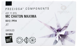 PRECIOSA Chaton MAXIMA ss12/pp24 jet U factory pack