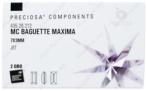 PRECIOSA Baguette MXM 7x3 jet U Hem factory pack