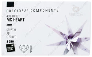 PRECIOSA Heart MXM FB 6 crystal DF AB factory pack