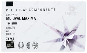 PRECIOSA Oval MXM 18x13 crystal DF AB factory pack