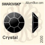 Swarovski Rose Flat Back No-Hotfix (2000) SS9 - Clear Crystal (Unfoiled)