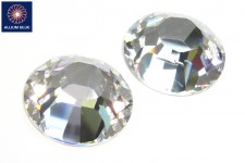 Swarovski XILION Rose Flat Back No-Hotfix (2028) 50mm - Clear Crystal With Platinum Foiling