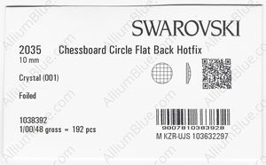 SWAROVSKI 2035 10MM CRYSTAL F factory pack