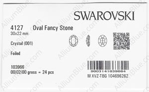 SWAROVSKI 4127 30X22MM CRYSTAL F factory pack