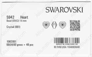 SWAROVSKI 5942 14MM CRYSTAL factory pack
