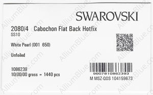 SWAROVSKI 2080/4 SS 10 CRYSTAL WHITE HF factory pack