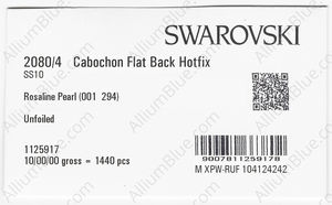 SWAROVSKI 2080/4 SS 10 CRYSTAL ROSAL.PRL HF factory pack