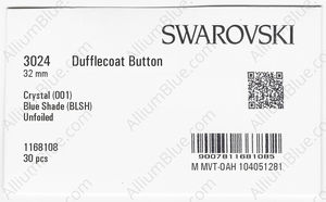 SWAROVSKI 3024 32MM CRYSTAL BL.SHADE factory pack