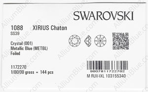 SWAROVSKI 1088 SS 39 CRYSTAL MET.BLUE F factory pack