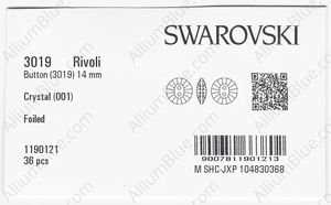 SWAROVSKI 3019 14MM CRYSTAL F factory pack