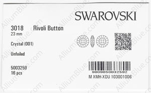 SWAROVSKI 3018 23MM CRYSTAL factory pack