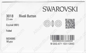 SWAROVSKI 3018 23MM CRYSTAL F factory pack