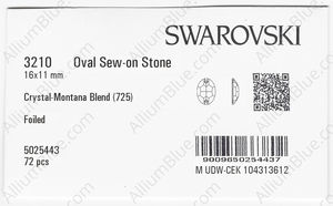 SWAROVSKI 3210 16X11MM CRYSTAL-MONT. BLEND F factory pack