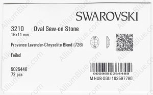 SWAROVSKI 3210 16X11MM PRO.LAV-CHRYS. BLEND F factory pack