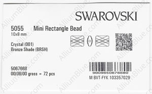 SWAROVSKI 5055 10X8MM CRYSTAL BRONZSHADE factory pack