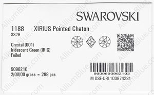 SWAROVSKI 1188 SS 29 CRYSTAL IRIDESGR F factory pack
