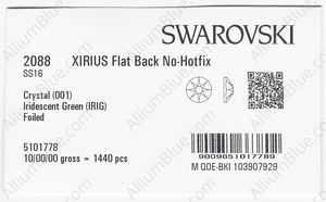 SWAROVSKI 2088 SS 16 CRYSTAL IRIDESGR F factory pack