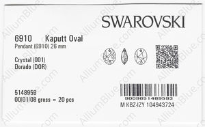 SWAROVSKI 6910 26MM CRYSTAL DORADO T1162 factory pack