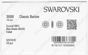 SWAROVSKI 3008 18MM CRYSTAL BL.SHADE F factory pack