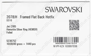SWAROVSKI 2078/H SS 16 JET HEMAT A HF SR factory pack