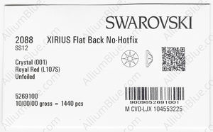 SWAROVSKI 2088 SS 12 CRYSTAL ROYRED_S factory pack