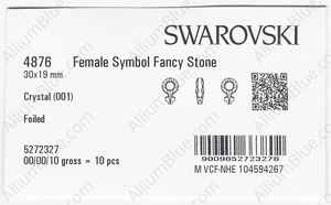 SWAROVSKI 4876 30X19MM CRYSTAL F factory pack