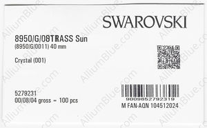 SWAROVSKI 8950/G NR 001 140 CRYSTAL B factory pack