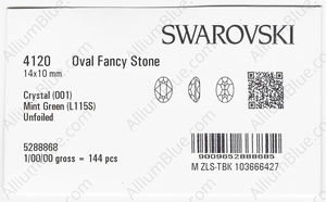 SWAROVSKI 4120 14X10MM CRYSTAL MINTGREN_S factory pack