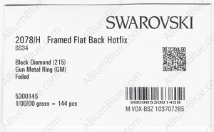 SWAROVSKI 2078/H SS 34 BLACK DIAMOND A HF GM factory pack