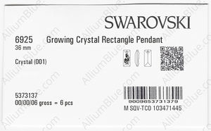 SWAROVSKI 6925 36MM CRYSTAL factory pack