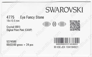 SWAROVSKI 4775 18X10.5MM CRYSTAL CAL'V'SI F MD294 factory pack