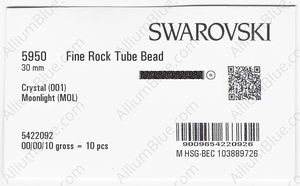 SWAROVSKI 5950MM30,0 001MOL STEEL factory pack