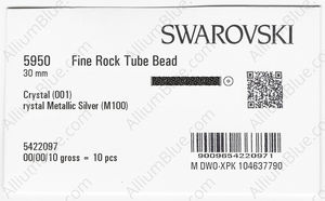 SWAROVSKI 5950MM30,0 001M100 STEEL factory pack
