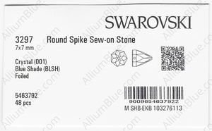 SWAROVSKI 3297 7X7MM CRYSTAL BL.SHADE F factory pack