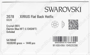 SWAROVSKI 2078 SS 20 CRYSTAL ELCBLUE_S HFT factory pack