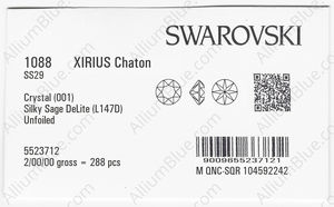 SWAROVSKI 1088 SS 29 CRYSTAL SILSAGE_D factory pack