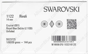 SWAROVSKI 1122 14MM CRYSTAL ROYBLUE_D factory pack
