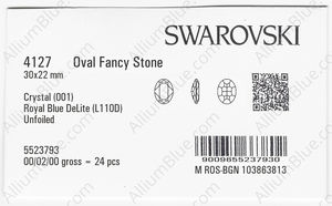 SWAROVSKI 4127 30X22MM CRYSTAL ROYBLUE_D factory pack