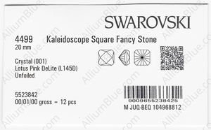 SWAROVSKI 4499 20MM CRYSTAL LOTPINK_D factory pack