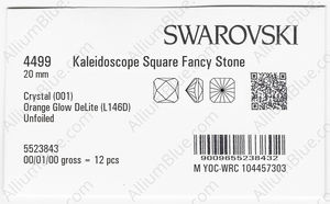 SWAROVSKI 4499 20MM CRYSTAL ORAGLOW_D factory pack