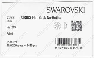 SWAROVSKI 2088 SS 12 IRIS F factory pack