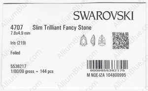 SWAROVSKI 4707 7.8X4.9MM IRIS F factory pack